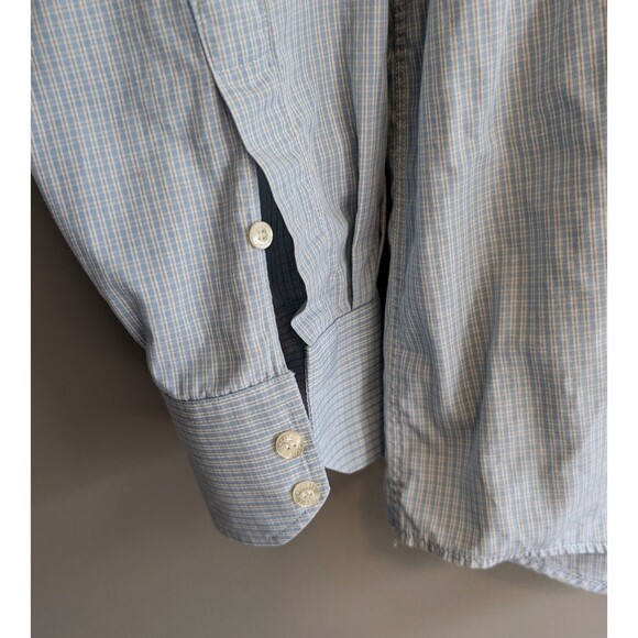 Lacoste Size 44 XL Shirt Mens Green Check Button Down LS Extra Large Dress - Picture 4 of 5